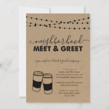 Nachbarschaftstreffen und Party Einladung