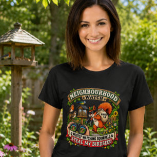 Nachbarschaftswache Lustiges Eichhörnchen Frauen- T-Shirt