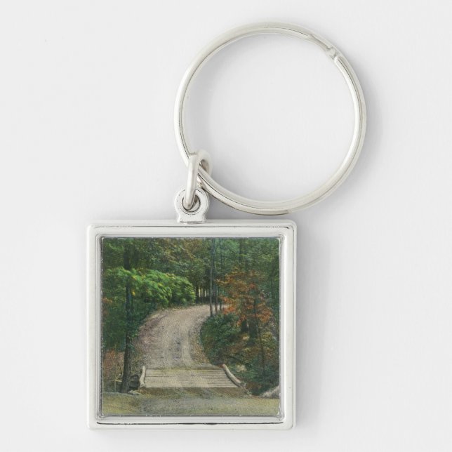 Nachbildung der letzten Brücke von Gen Burgoyne Schlüsselanhänger (Vorne)