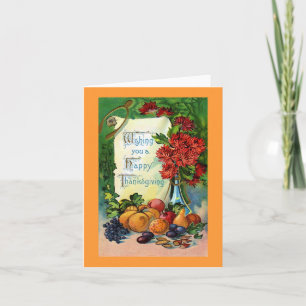 Nachbildung einer Vintage-Happy-Thanksgiving-Karte Feiertagskarte
