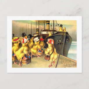 Nachbildung einer Vintage-Osterkarte Postkarte