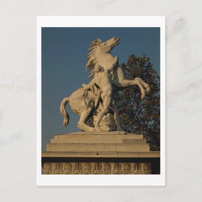 Nachbildung eines der beiden "Frühpferde" Postkarte (Vorderseite)