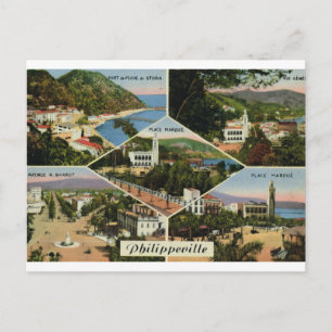 Nachbildung Vintage Postkarte Algerien, Philippevi