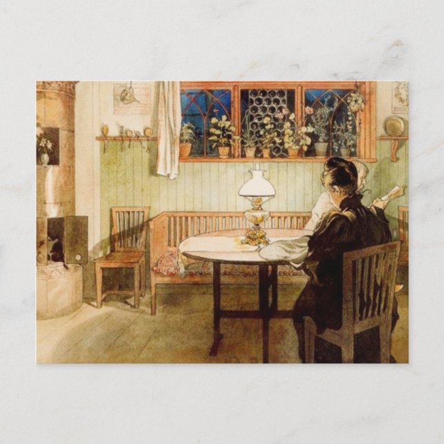 Nachdem die Kinder gegangen sind Postkarte (Vorderseite)