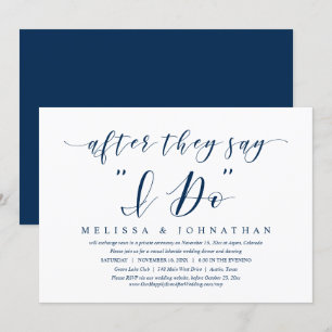 Nachdem sie Ja sagen, Hochzeits-Dinner-Einladung Einladung