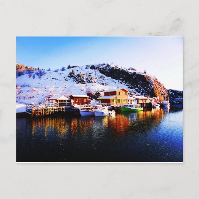 Nachdenken am Quidi Vidi See Postkarte (Vorderseite)