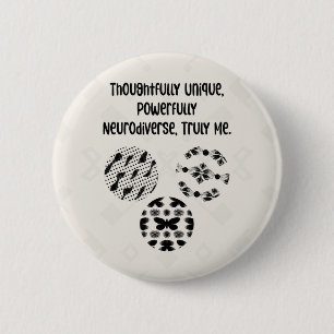 Nachdenklich Einzigartig Stark Neurodivers Wirklic Button