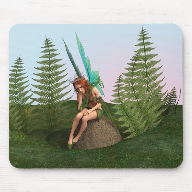 Nachdenkliche Fee Mousepad (Vorne)