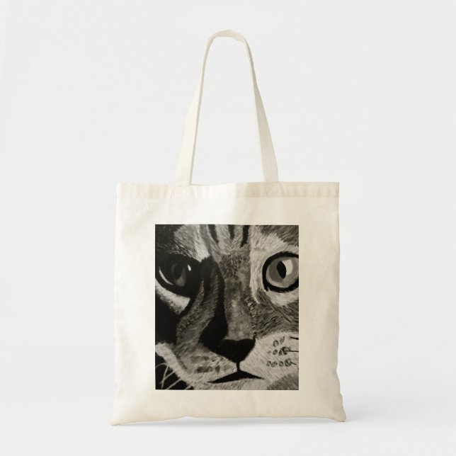 Nachdenkliche Katzen-Tasche Tragetasche (Vorne)