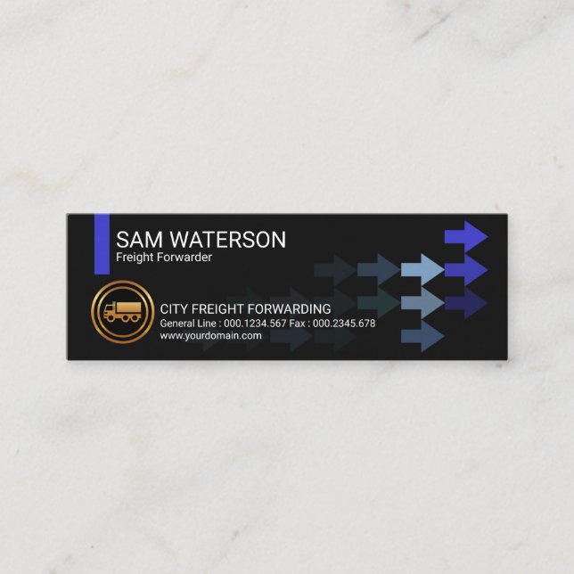 Nachfolgende Geschäftspfeile: Güteraufkleber Mini Visitenkarte (Vorderseite)