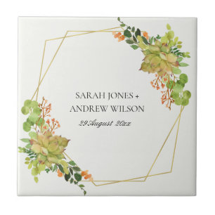 NACHFOLGENDE KACTUS-FLORALWASSERFARBE SAVE THE DAT FLIESE