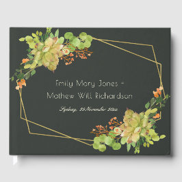 NACHFOLGENDER KACTUS KRAFT FLORAL WATERCOLOR WREAT GÄSTEBUCH