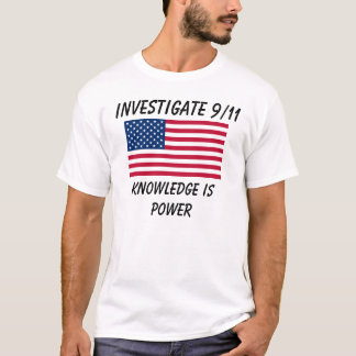 Nachforschen Sie 9/11 - USA-Flagge - grundlegender T-Shirt