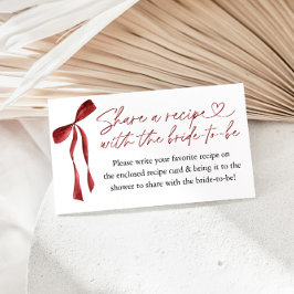 Nachfrage nach Burgundy Bow Brautparty Begleitkarte