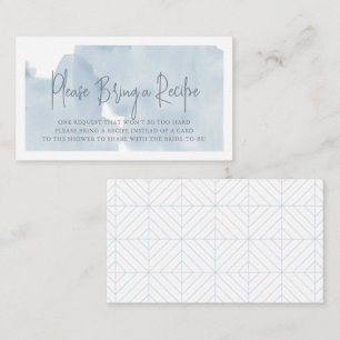 Nachfrage nach einem Rezept für das Blue Sky Braut Begleitkarte