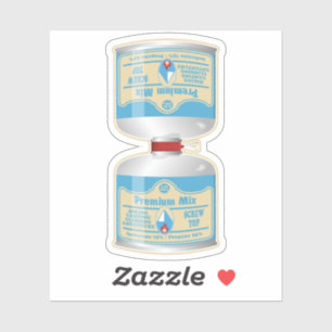 Nachfüllen von Gaskanistern für Lageröfen Aufkleber