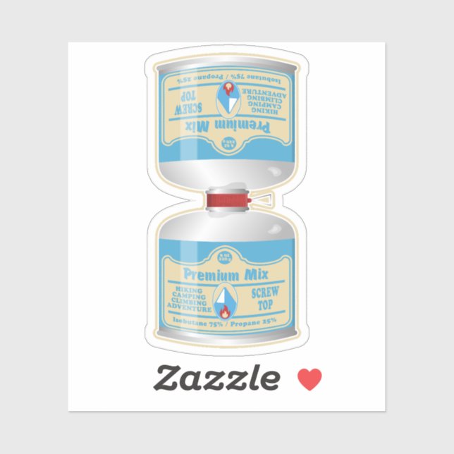 Nachfüllen von Gaskanistern für Lageröfen Aufkleber (Blatt)