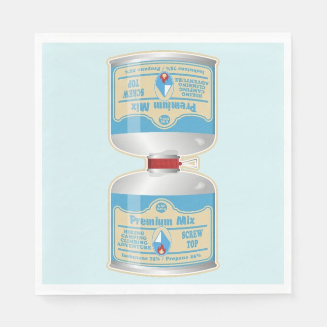 Nachfüllen von Gaskanistern für Lageröfen Serviette (Vorderseite)