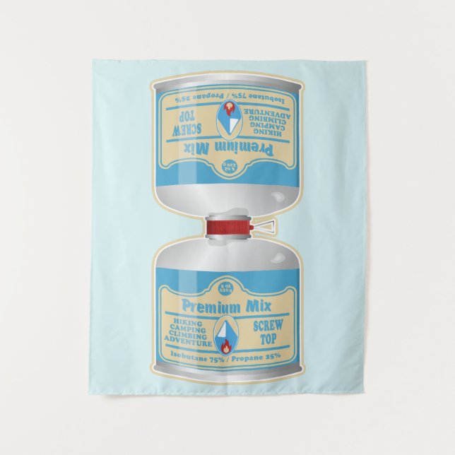 Nachfüllen von Gaskanistern für Lageröfen Wandteppich (Vorderseite)