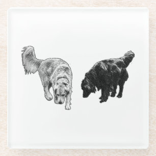 Nachglow Dot Sip — Retriever Duo Glasuntersetzer