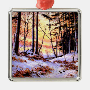 Nachglühen, berühmtes Bild von Joseph Farquharson, Ornament Aus Metall