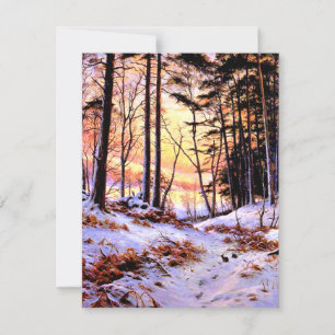 Nachglühen, berühmtes Gemälde von Joseph Farquhars Karte