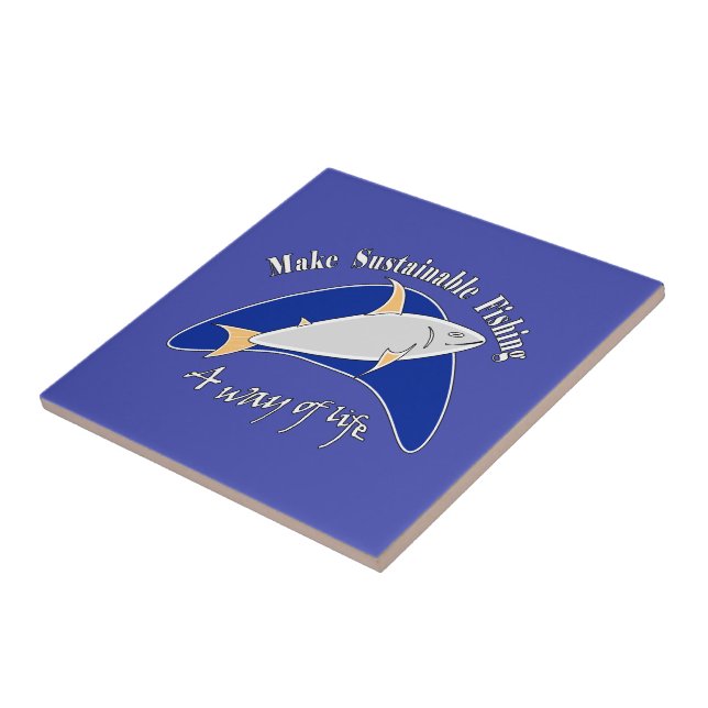 Nachhaltige Fischerei zu einer Lebensform machen Fliese (Seite)