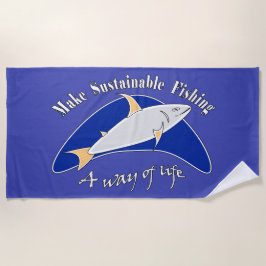 Nachhaltige Fischerei zu einer Lebensform machen Strandtuch