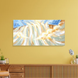 Nachhaltige Kunst Solarenergie Abstrakte Malerei Leinwanddruck
