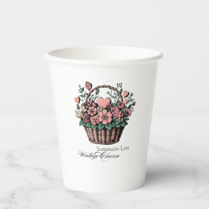 Nachhaltige Liebe, Vintager Charme Pappbecher