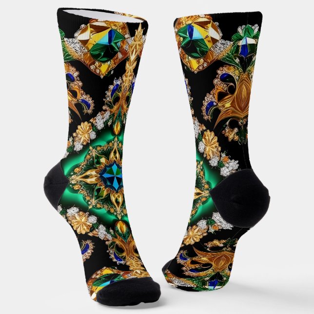 Nachhaltige Socken mit brasilianischen Farben (Gewinkelt)