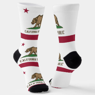 Nachhaltige Socken mit kalifornischer Flagge
