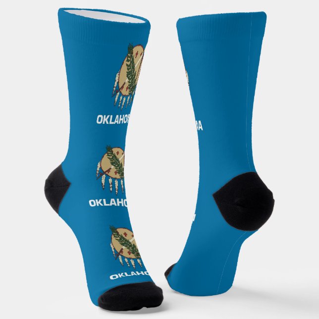Nachhaltige Socken mit Oklahoma-Fahne (Gewinkelt)