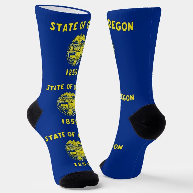 Nachhaltige Socken mit Oregon-Fahne (Gewinkelt)