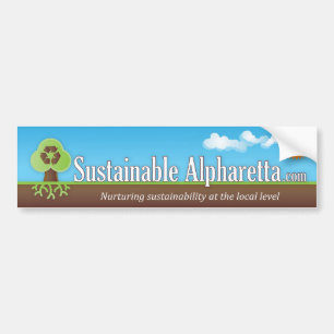 Nachhaltiger Alpharetta Autoaufkleber