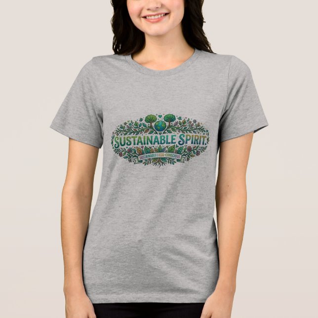 Nachhaltiger Geist Tri-Blend Shirt (Vorderseite)