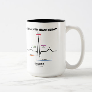 Nachhaltiges Herzschlag-Innere Zweifarbige Tasse