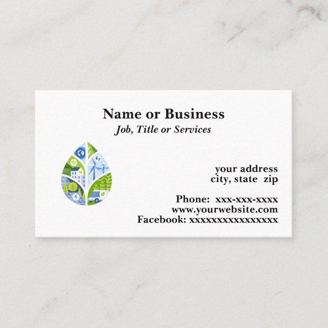 Nachhaltigkeit Visitenkarte (Vorderseite)