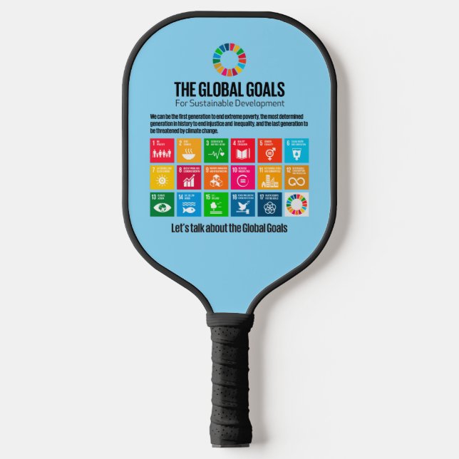 Nachhaltigkeitsziele Moderne Motivierend Sicherung Pickleball Schläger (Vorderseite)