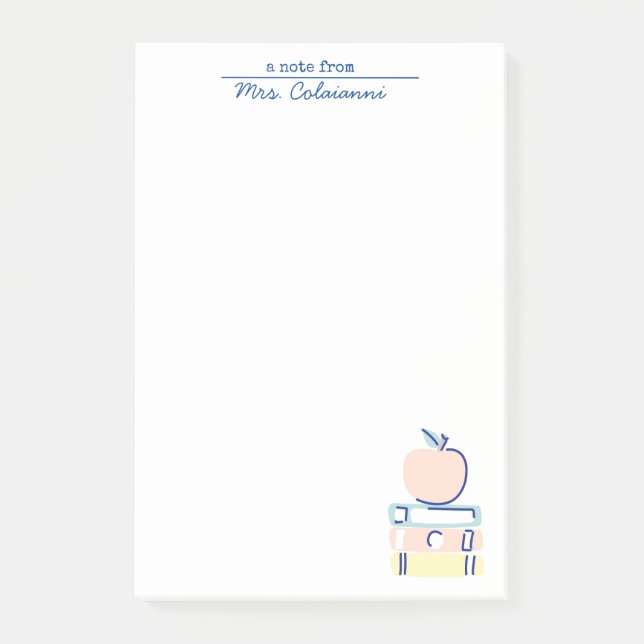 Nachhinweis für Lehrer Post-it Klebezettel (Vorderseite)