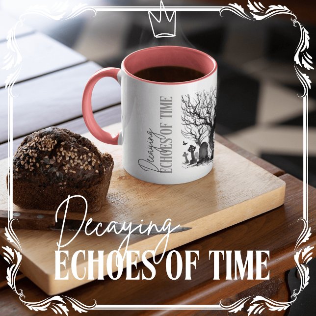 Nachlassen der Echos der Zeit Kaffeetasse (Decaying Echoes of Time cover from The Beekeeper Store)