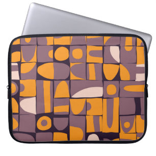 Nachlässig Geometrisch: Vintage-Formen-Muster Laptopschutzhülle