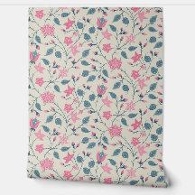 Nachlaufende Blumen - Paisley - Sanftes Rosa & Sta