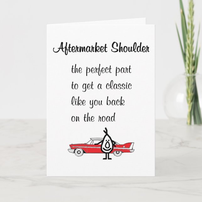 Nachmarkt sollte ein lustiges neues Schultergedich Karte (Vorderseite)