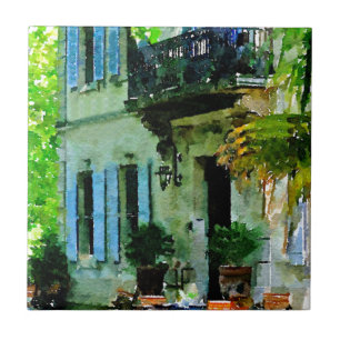 Nachmittag am französischen Café Fliese