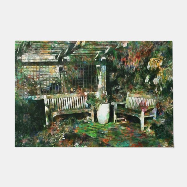 Nachmittag am Patio Doormat Fußmatte (Vorderseite)