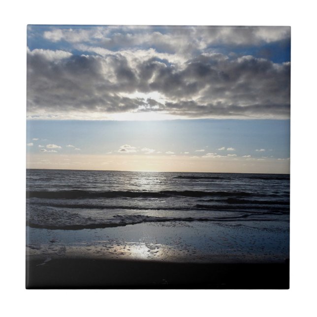 Nachmittag am Strand Fliese (Vorderseite)