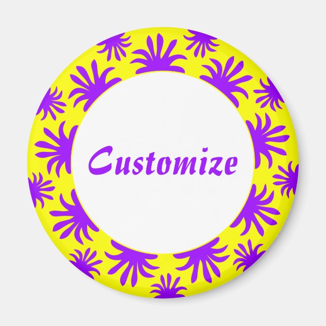Nachmittag des Triffids Template - Gelb Magnet (Vorne)