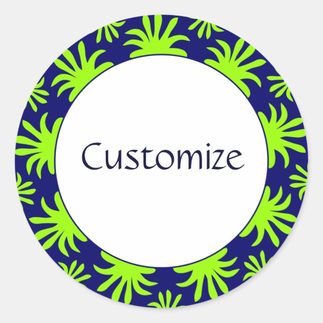 Nachmittag des Triffids-Template Runder Aufkleber (Vorderseite)