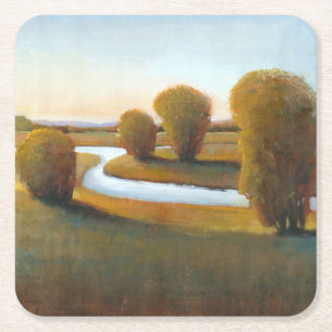 Nachmittag helles V Rechteckiger Pappuntersetzer